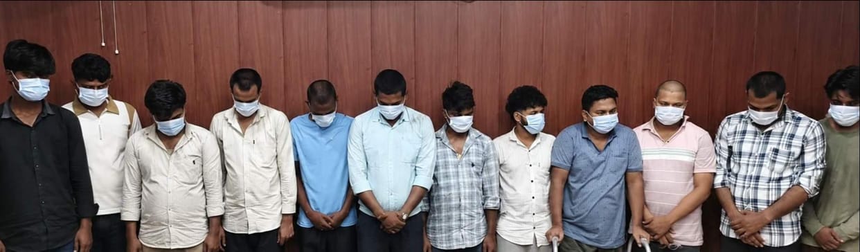 Fake call center operating under the guise of a library; 250 people defrauded, 12 arrested.