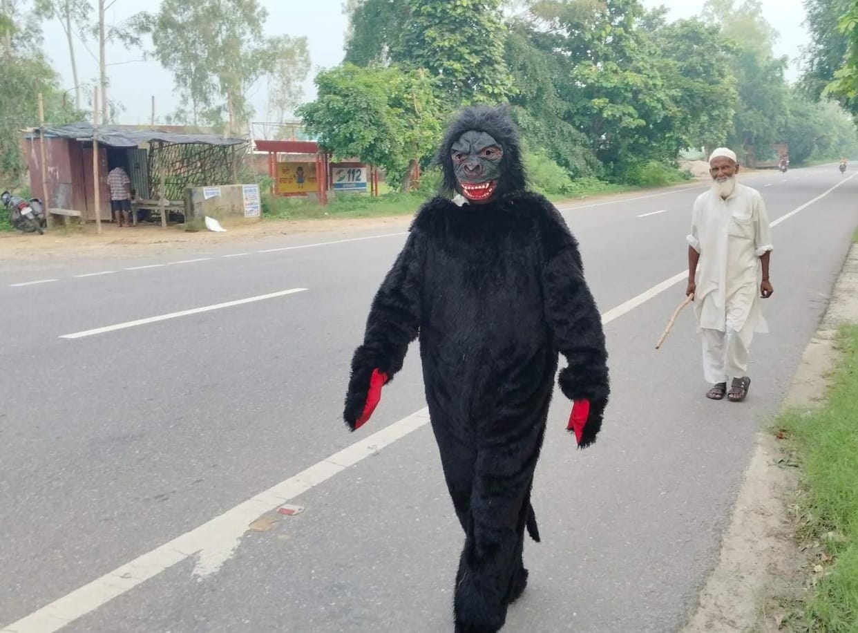 Monkeys wreaked havoc on the crops, so humans turned into bears.