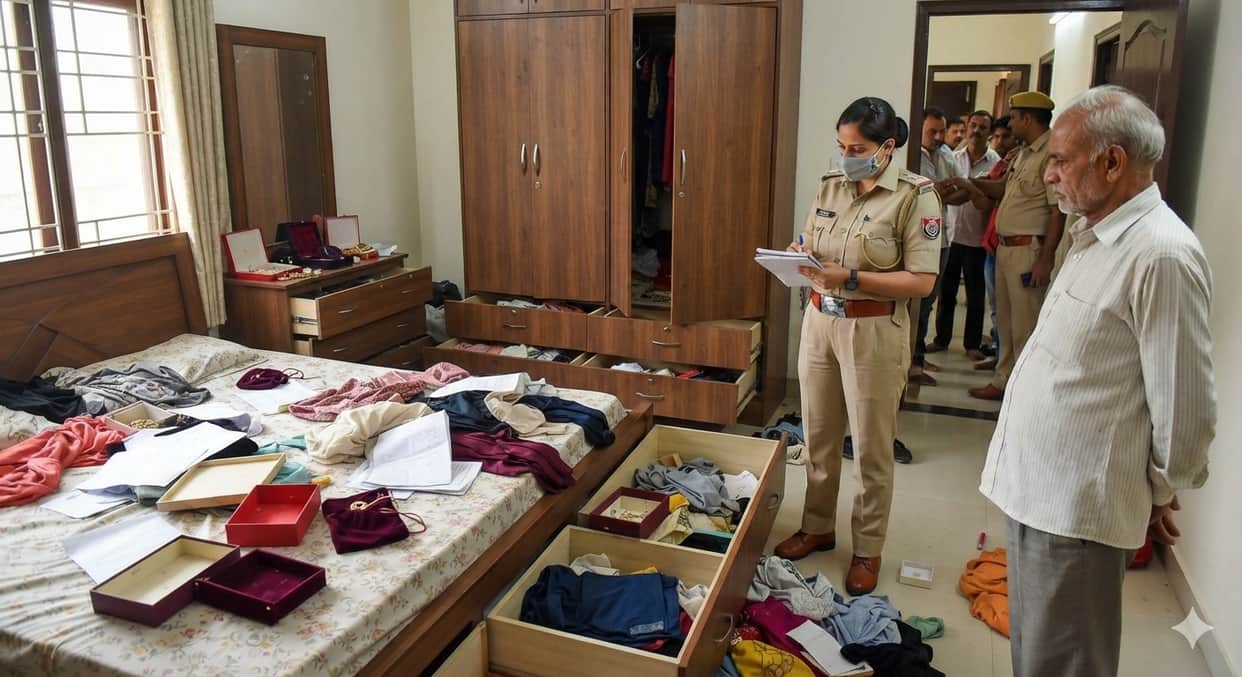 Jewellery worth 34.49 lakh stolen from the home of a woman who had gone to Bengaluru