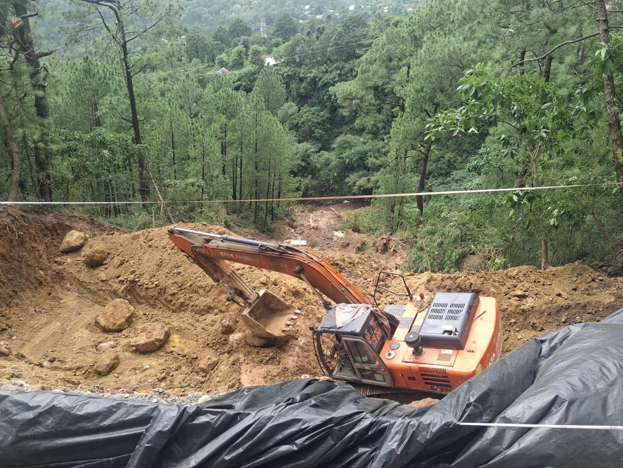 Highway at Chamda Mod to be restored using a 25-meter-high safety wall.
