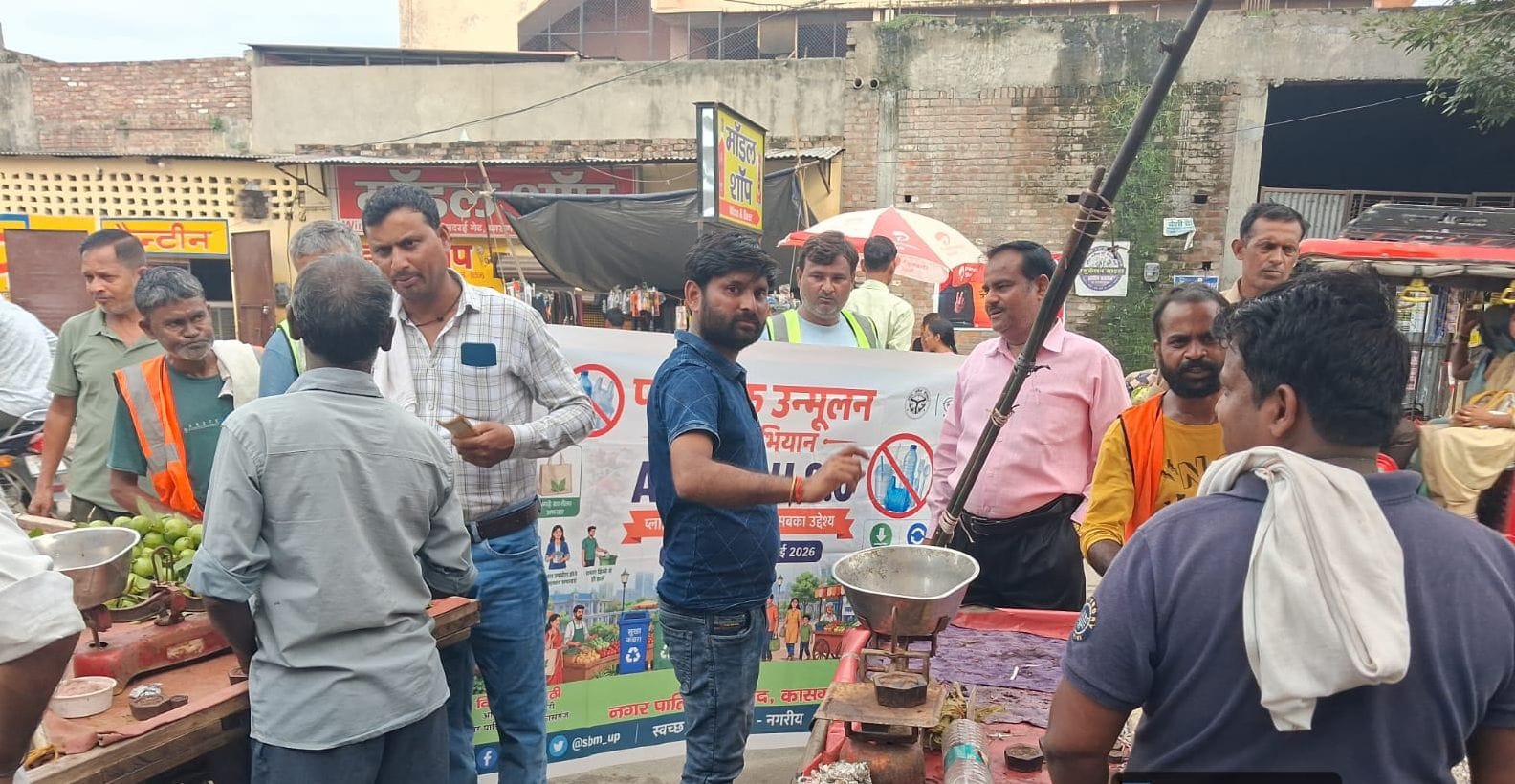 Action taken against polythene users; fines collected.
