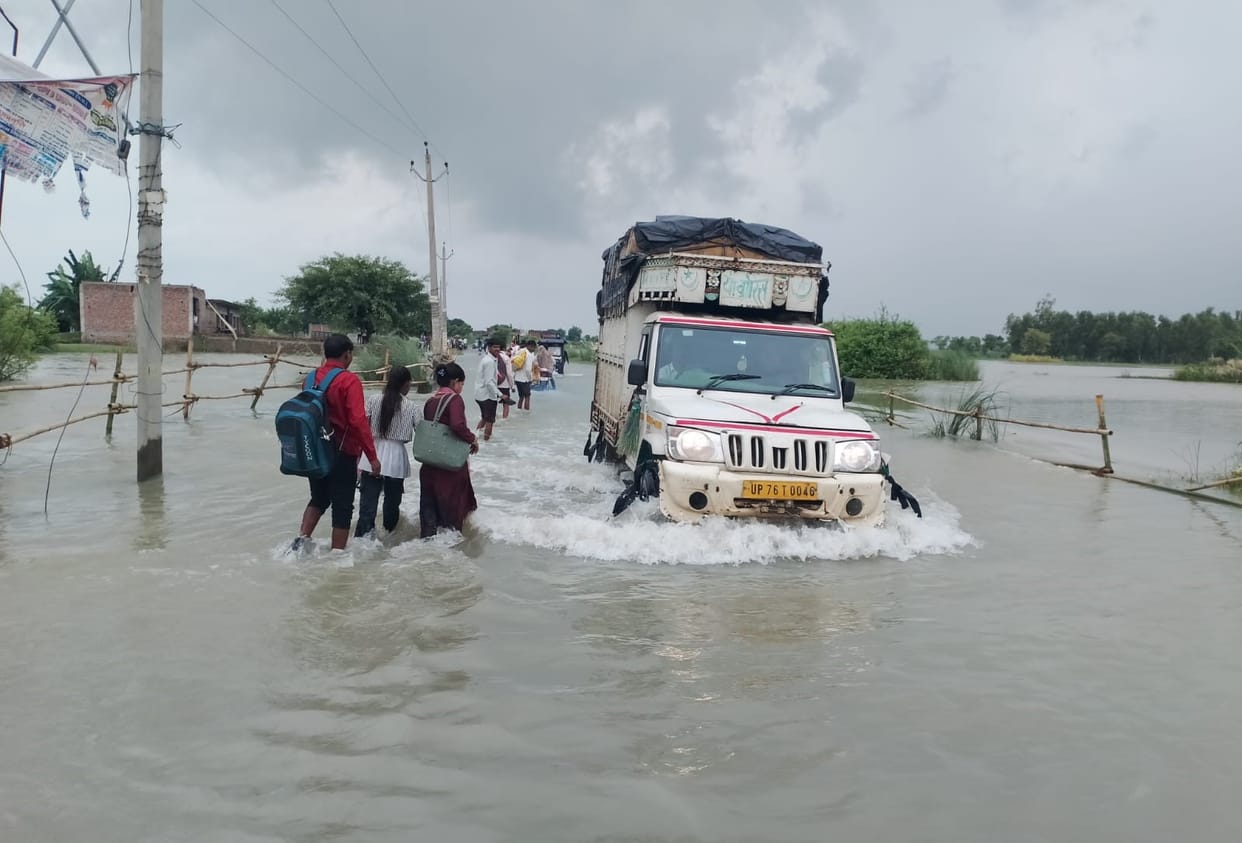 Jalalabad-Shamsabad Highway submerged at two locations; water enters homes in Pailani North.