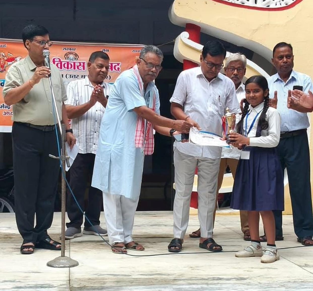 Meritorious students were awarded.