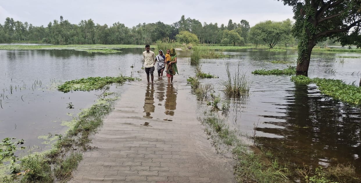 Eight villages flooded as Naiya Nala overflowed
