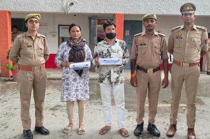 पुलिस की गिरफ्त में आरोपी।