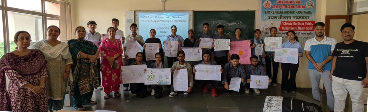 Students explained the importance of entrepreneurship through posters
