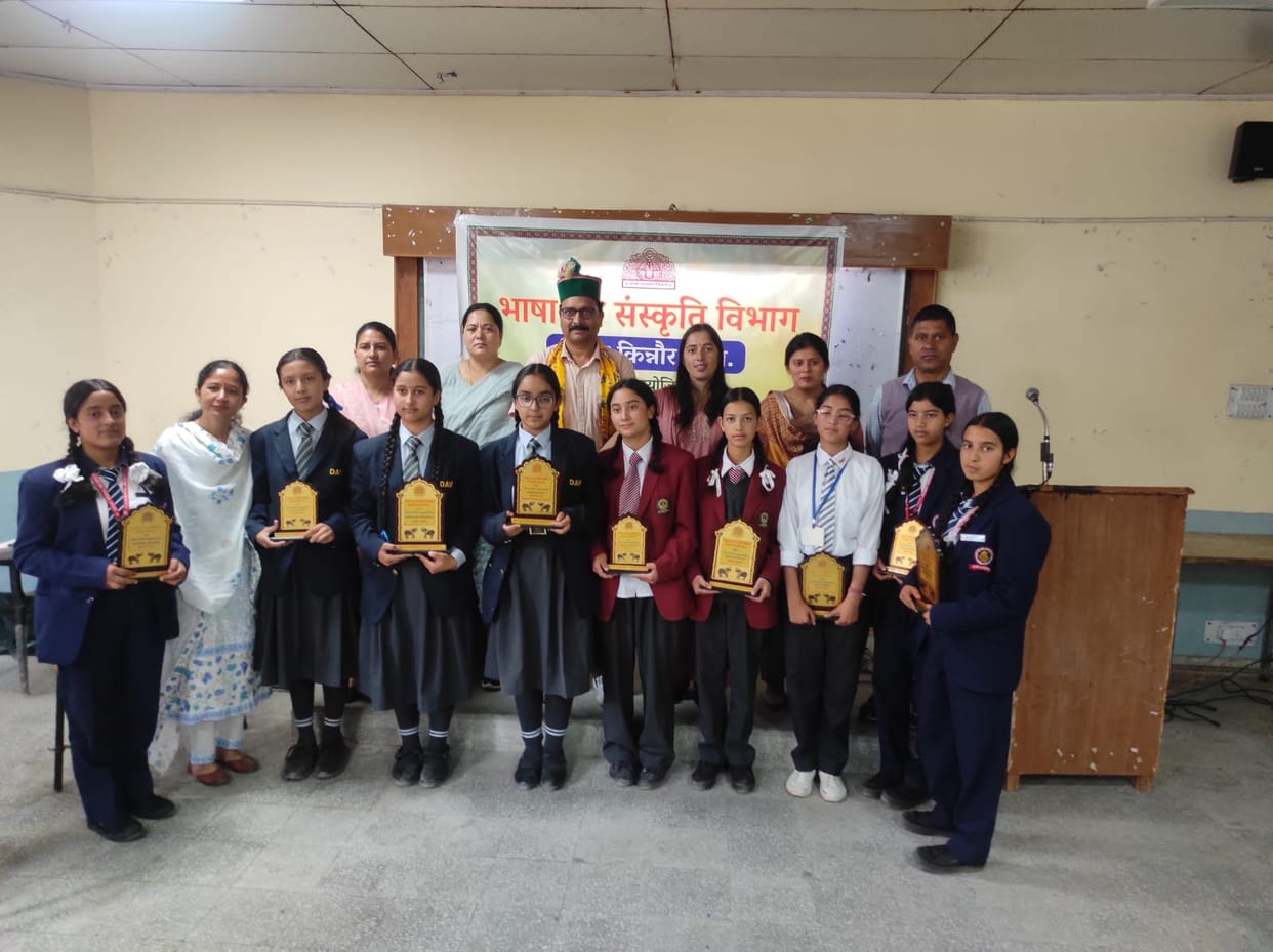 Samayra of DAV School, Reckong Peo, secures first place in the shloka recitation competition