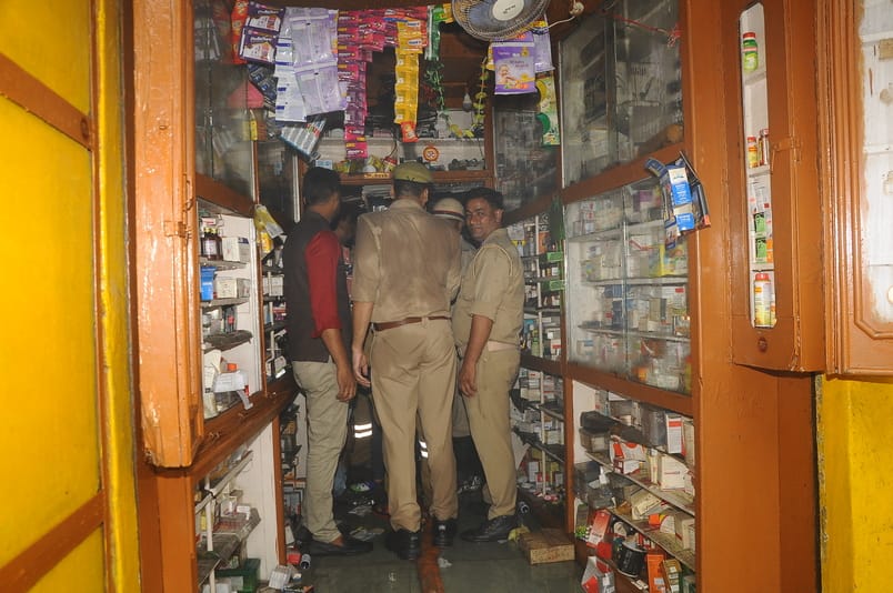 Fire breaks out at a medical store in Subhash Ganj; medicines gutted.