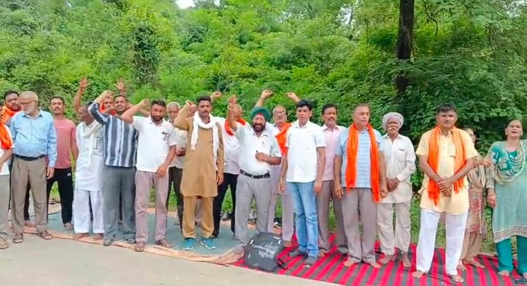 Villagers took to the streets to demand basic amenities, including bus services.