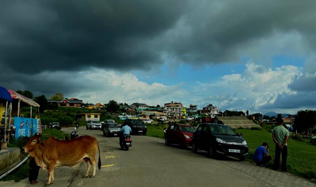 बीड़ में लैडिंग साइट के साथ सड़क पर पार्क किए वाहन। संवाद