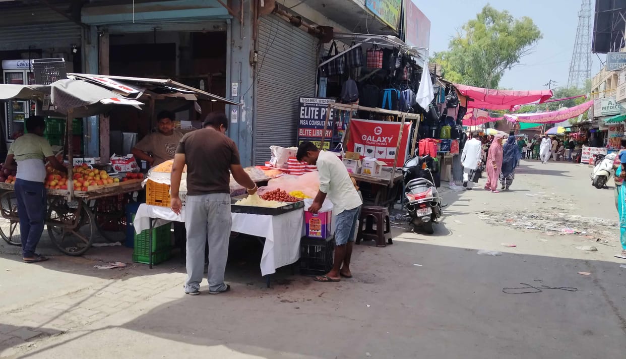Sweets being sold in the open during the festival; no official arrived for inspection