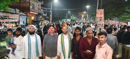 ईद मिलादुन्नबी : बुधवार रात को भी निकालाे जुलूस में शामिल लोग। स्रोत-सोशल मीडिया