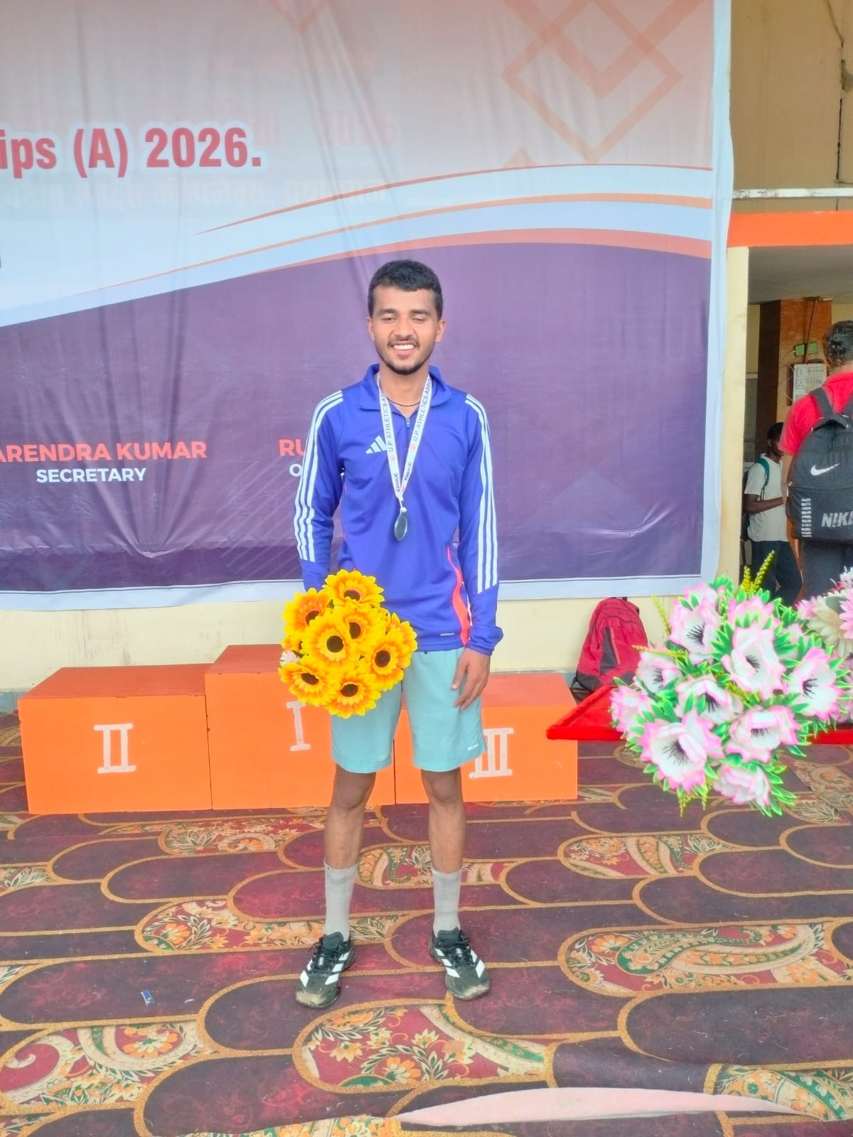 Ankit won silver in the 3000m steeplechase.