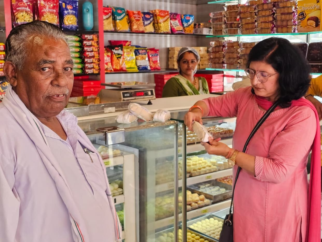 Two shops fined for preparing sweets in unhygienic conditions.
