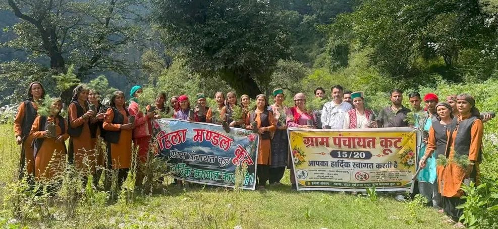 Women planted saplings in Koot Panchayat