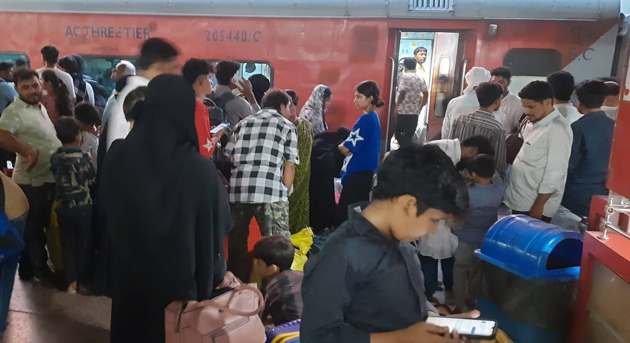 Trains running late; passengers unable to reach destinations on time.