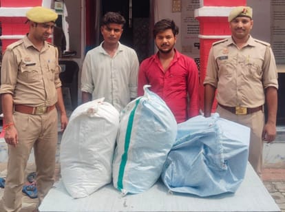 पुलिस की गिरफ्त में आरोपी।