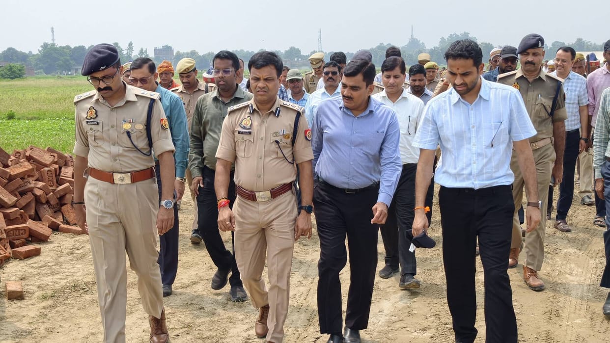 Police force requisitioned from other districts for the CM's program.