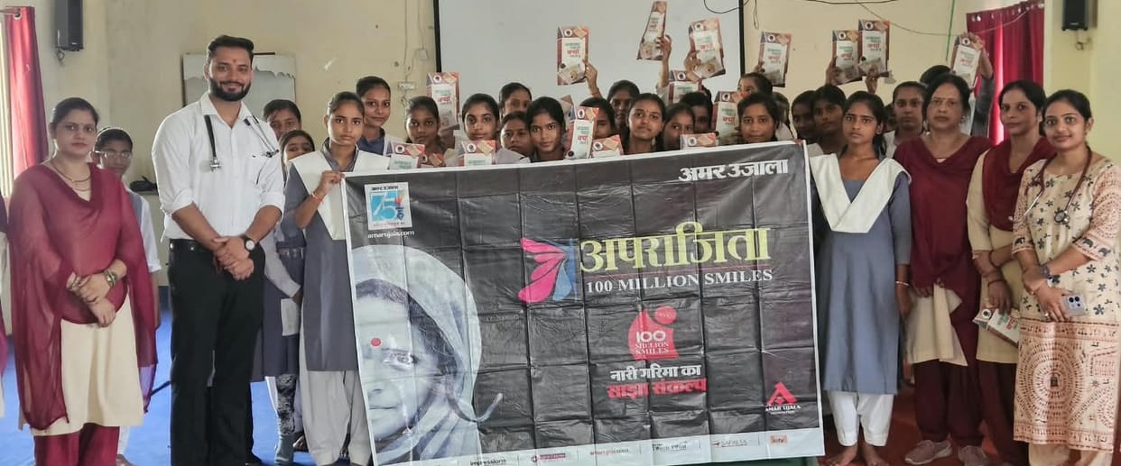 Message conveyed to female students... Better health through cleanliness.