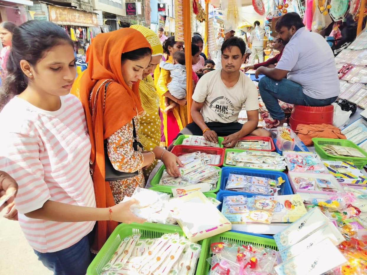 The market is abuzz with excitement; today is a festival of affection.