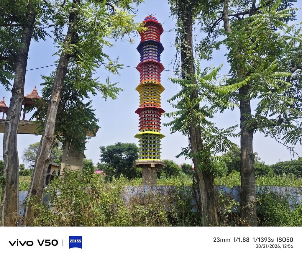 6-storey bird shelter in Ateli, providing shelter to 1500 birds