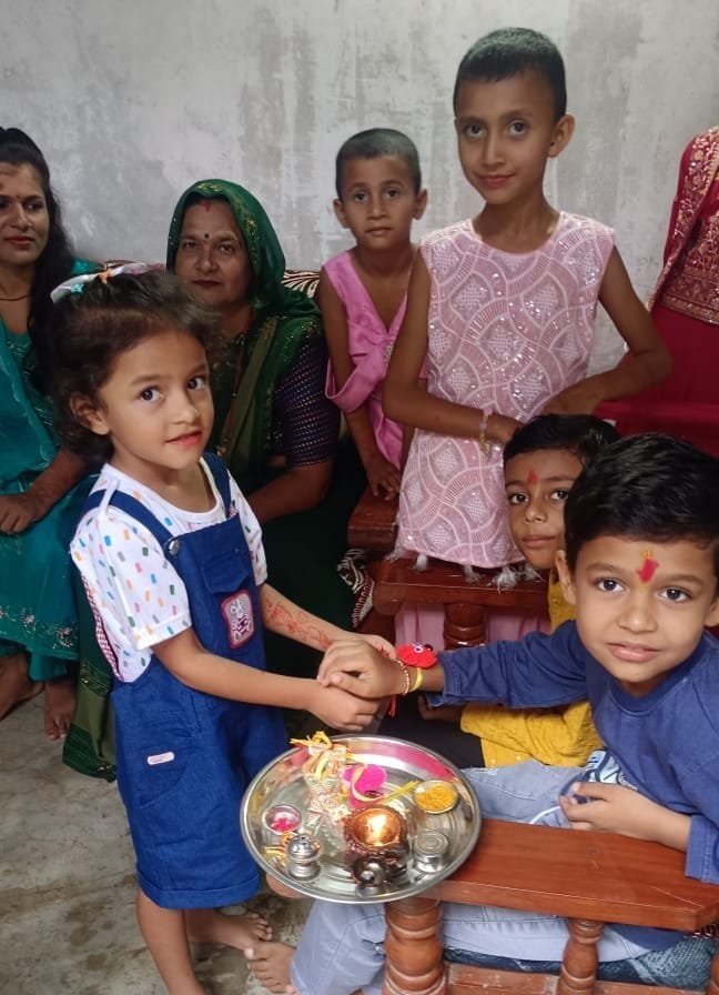 Sisters' love adorning brothers' wrists.