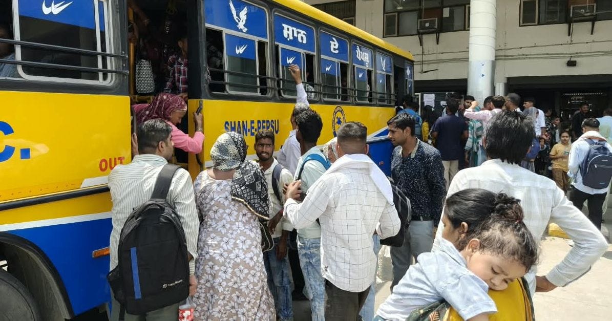 The impact of free travel on Rakshabandhan has led to crowds and scuffles at bus stops.