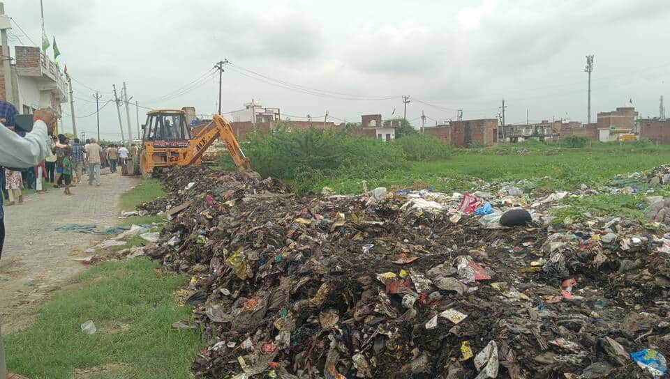 mainpuri news pond encrouchment