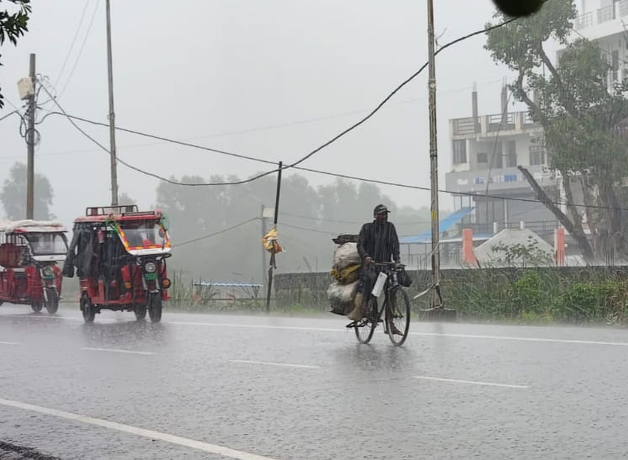 Relief from the rain; humidity becomes unbearable as soon as it stops.