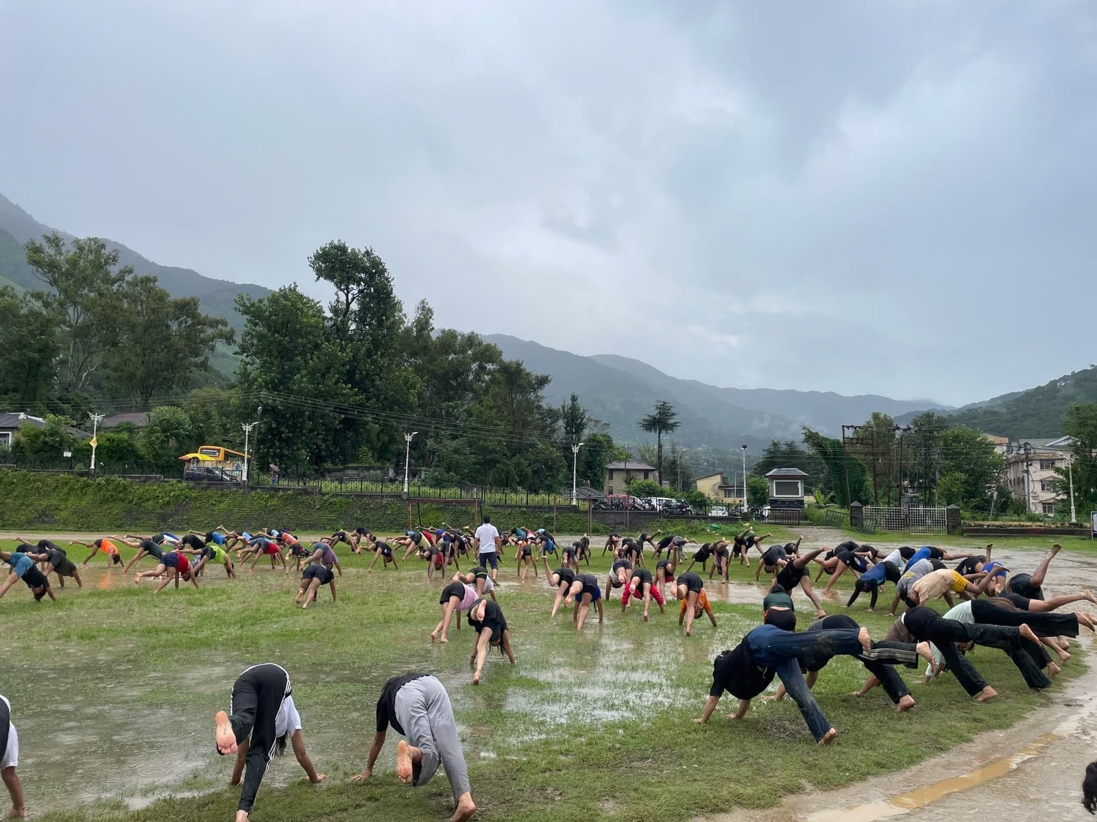 Players sweating it out on muddy fields.