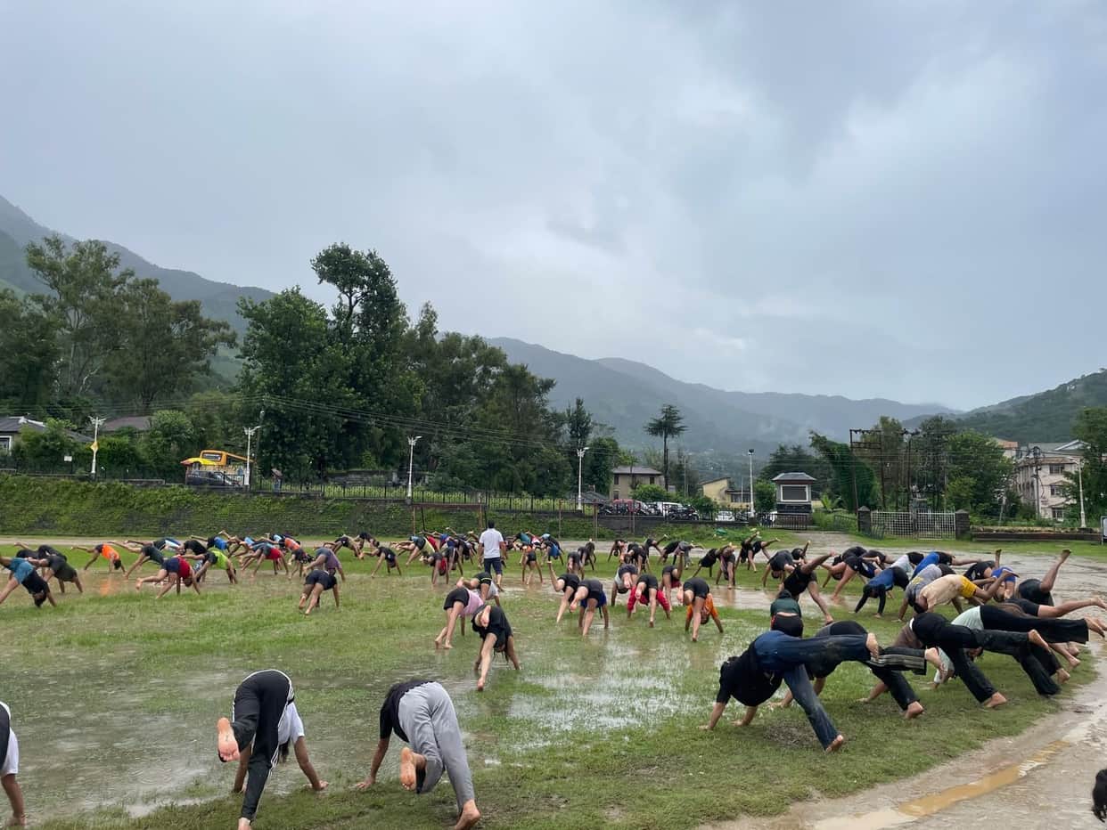 Players sweating it out on muddy fields.