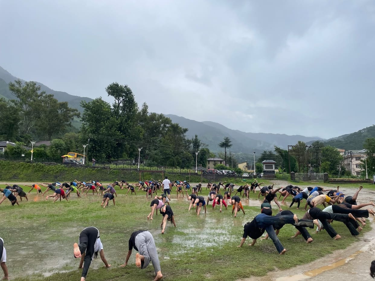 Players sweating it out on muddy fields.