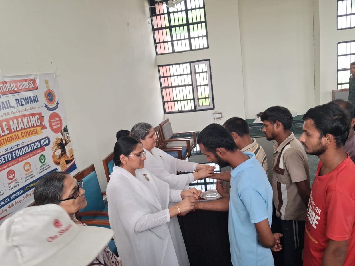 Brahmakumari sisters celebrated Raksha Bandhan in jail.