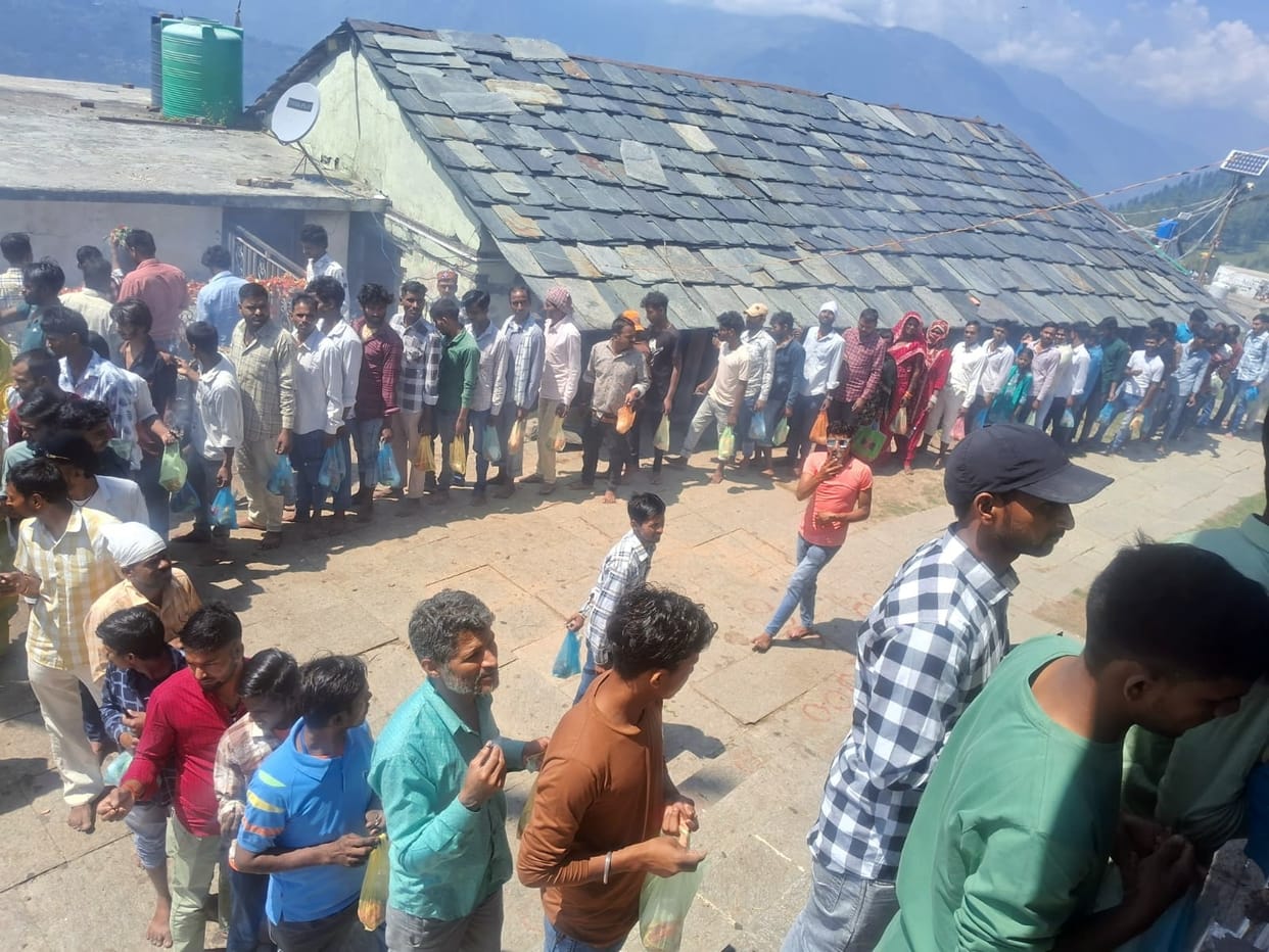 Queues of devotees formed to catch a glimpse of Mahadev.