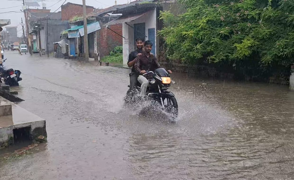 Rain makes the weather pleasant; waterlogging in several areas adds to the trouble.
