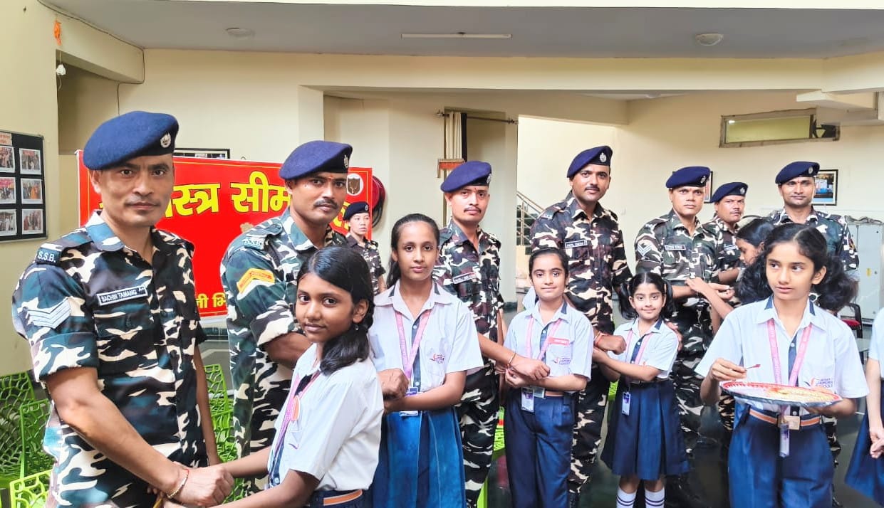 Raksha Bandhan festival celebrated in schools.