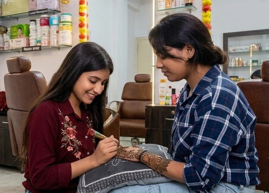 Arabic trailing vine and minimal floral Mehendi designs have become popular.