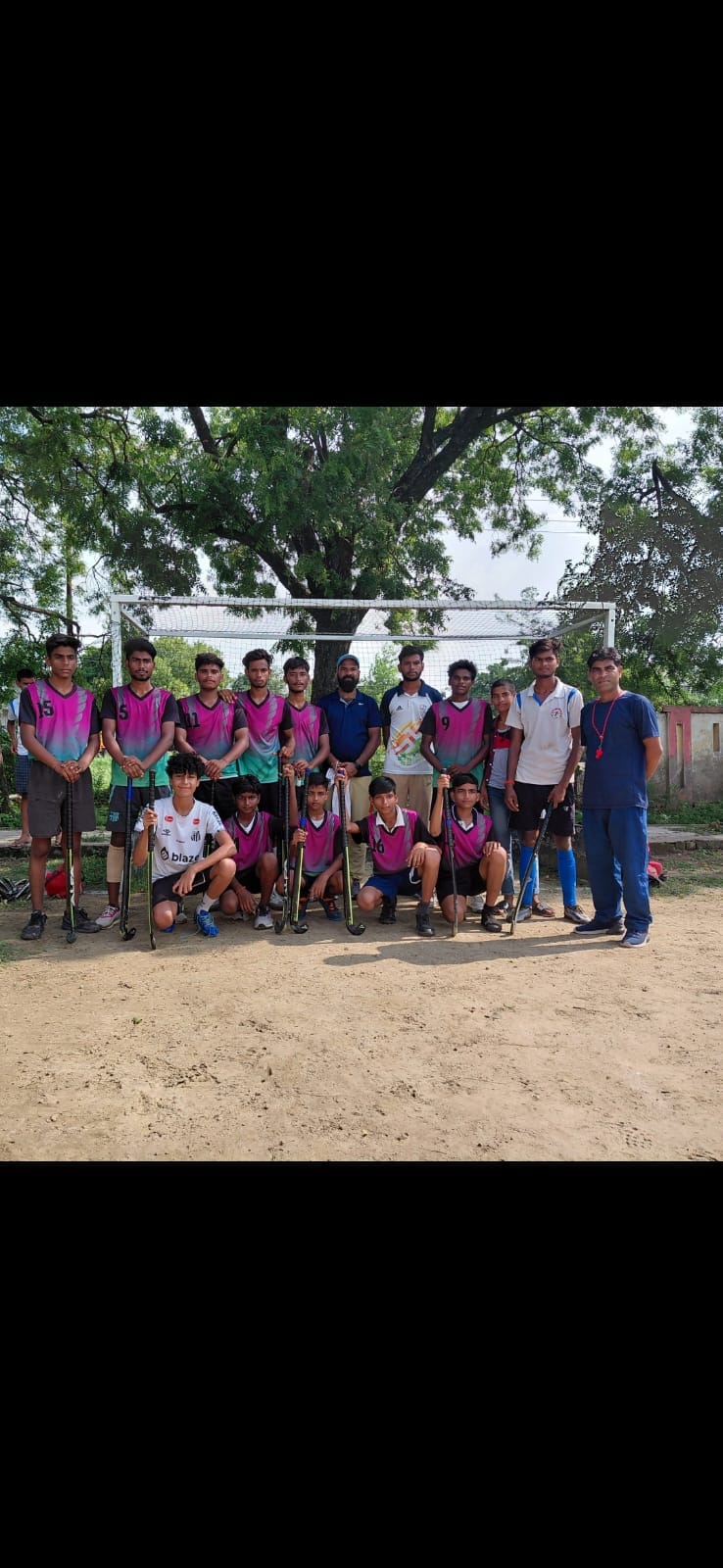Players focusing intently to master the magic of hockey.