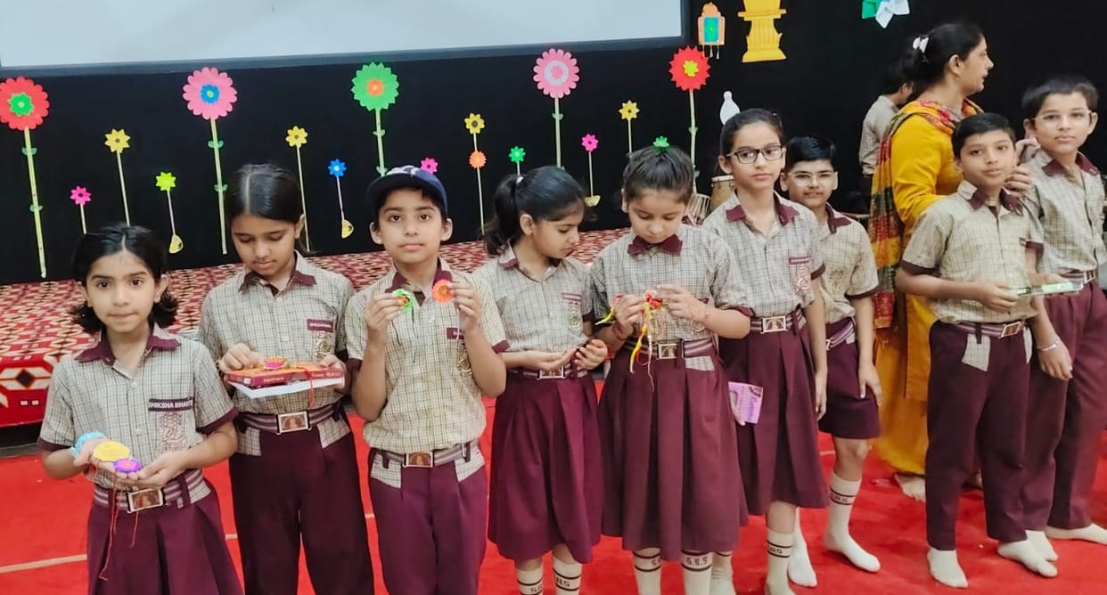 Students celebrated Raksha Bandhan with cultural activities.