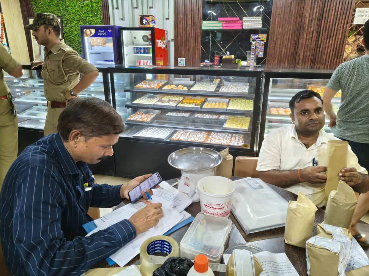 Rat and filth found in Mircharam Sweets' refrigerator; business operations halted.