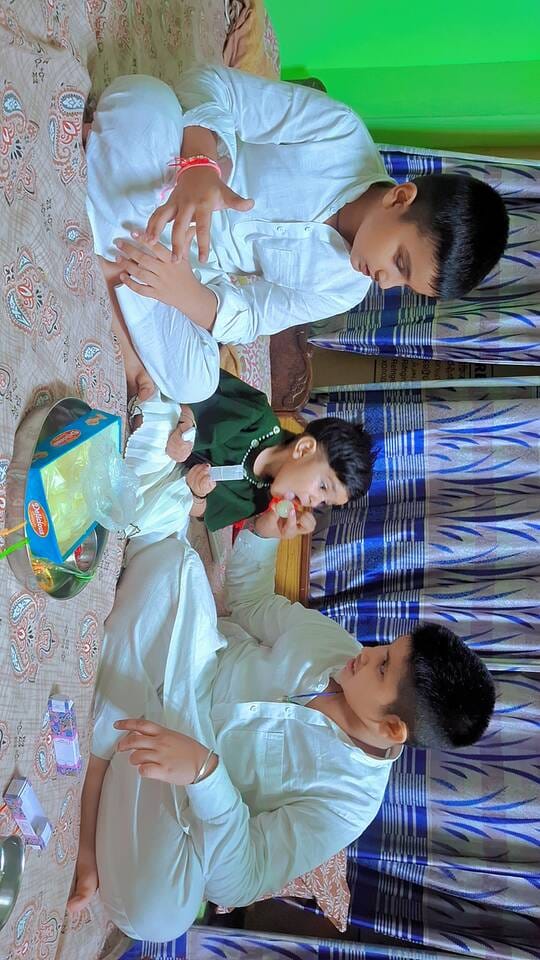 The bond of love between brother and sister, tied by a silken thread