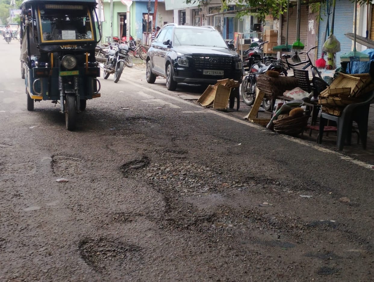 Road surfaces disintegrate in the rain; life-threatening potholes on the Tanakpur Highway too.