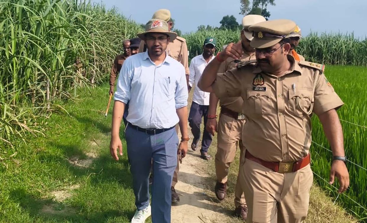 The DFO arrived at the scene upon receiving information about the presence of a tiger.
