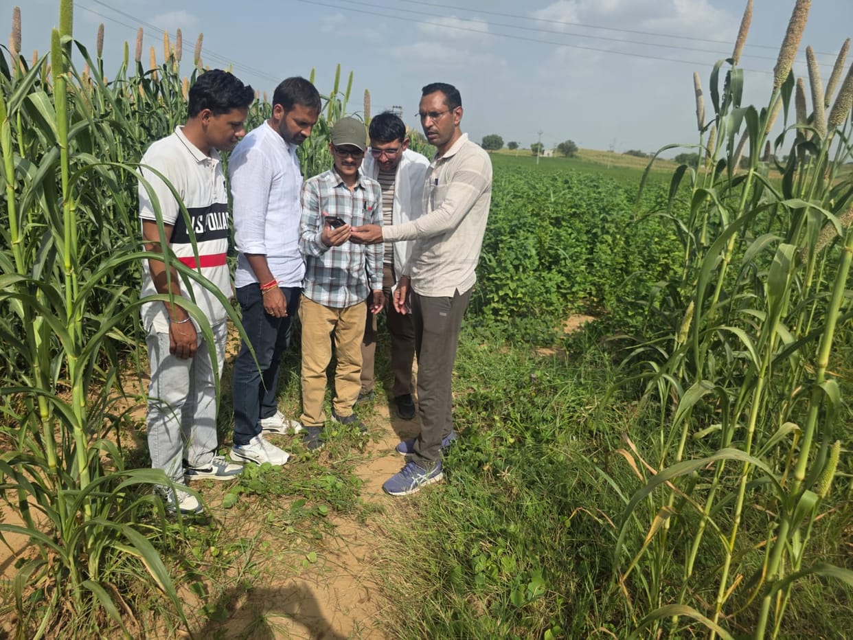 Officials visited the fields to assess the challenges associated with the digital crop survey.