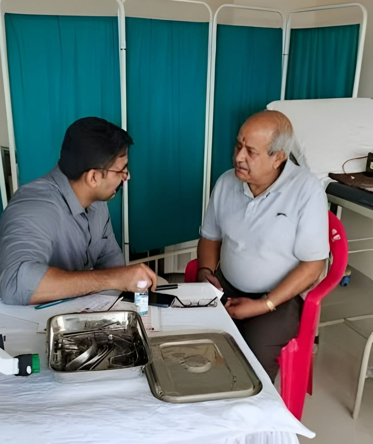 30 people underwent check-ups at the health camp.