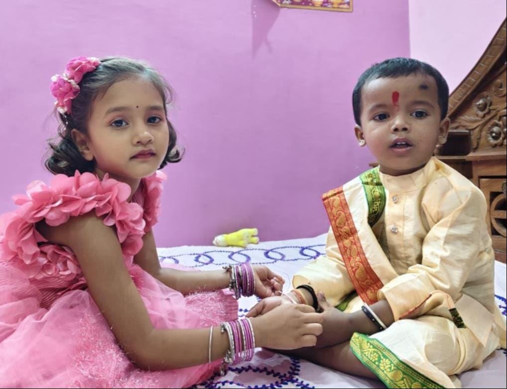 The Rakhi tied upon the wrist the bond of affection blossomed.