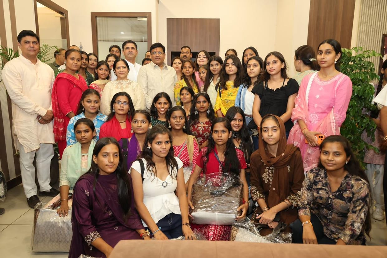Minister celebrated Raksha Bandhan with special-needs children.