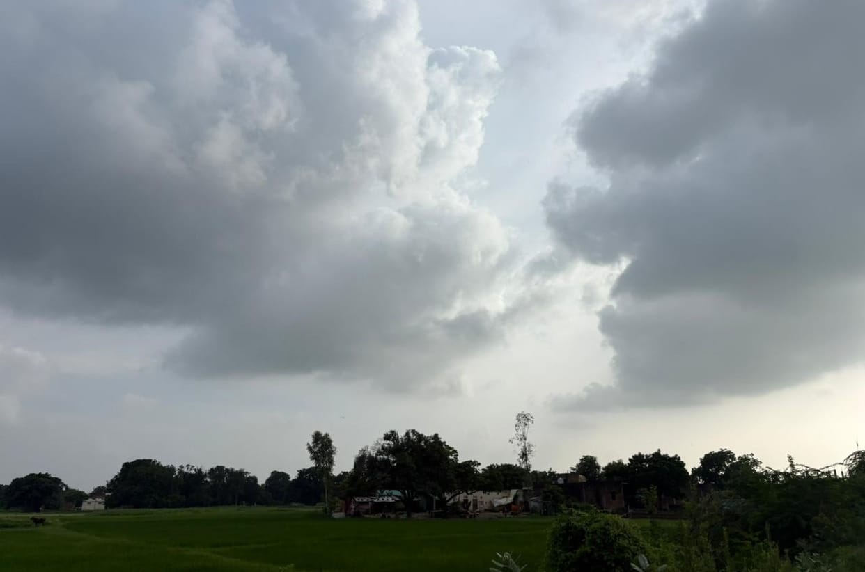 In some places, a light drizzle; elsewhere, the clouds passed by without shedding a drop