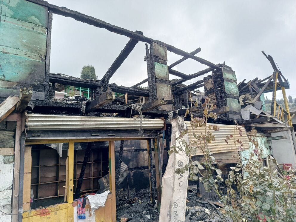 Nine-room house reduced to ashes; loss exceeds 30 lakh.