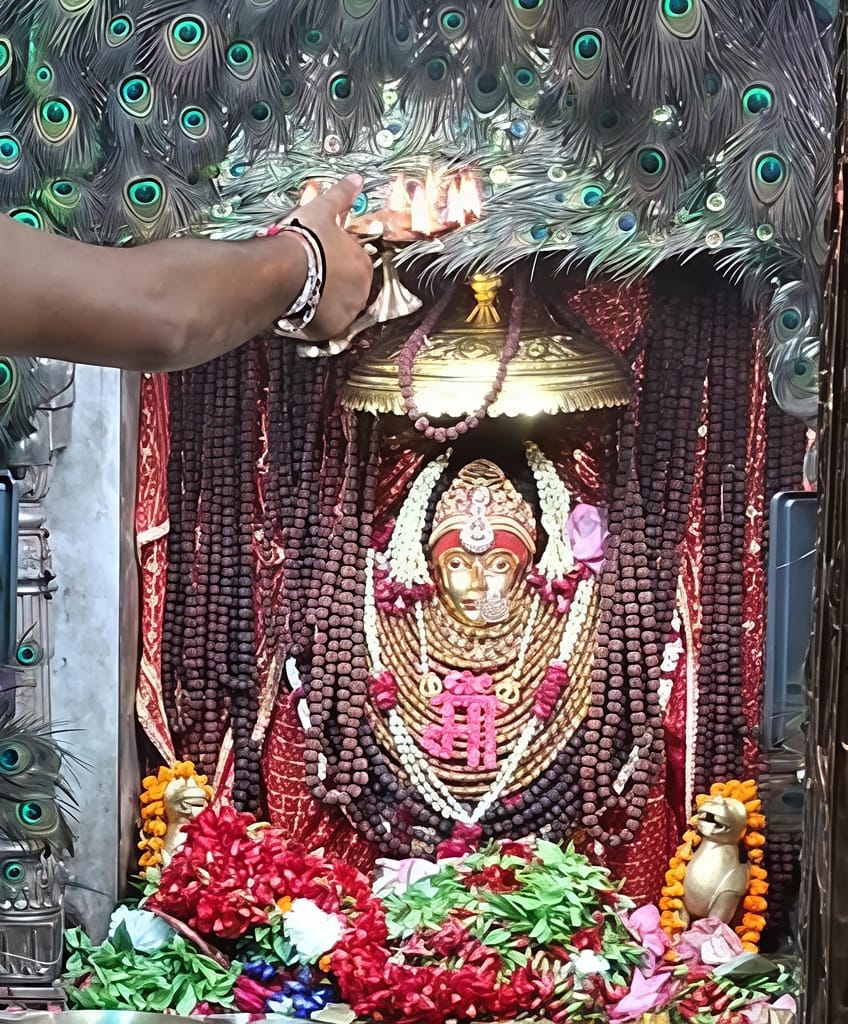 Adornment of Goddess Kushmanda with 11,000 Rudraksha beads.
